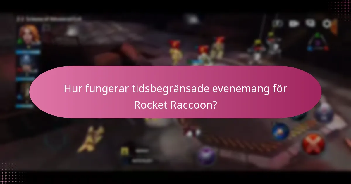Hur fungerar tidsbegränsade evenemang för Rocket Raccoon?