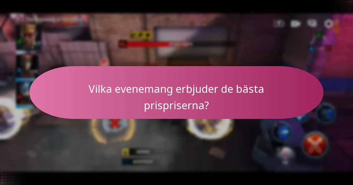 Vilka evenemang erbjuder de bästa prispriserna?