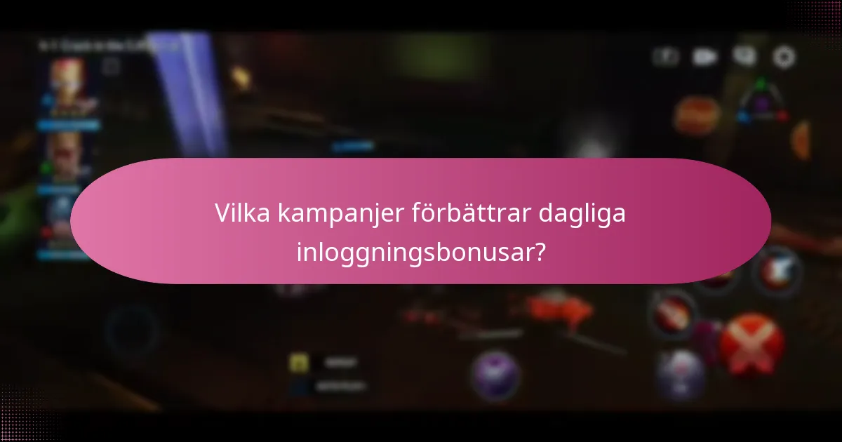 Vilka kampanjer förbättrar dagliga inloggningsbonusar?
